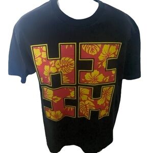 HAWAII’S FINEST Pepeluali Line 2019 Red & Yellow Logo Tee Shirt Men L Large